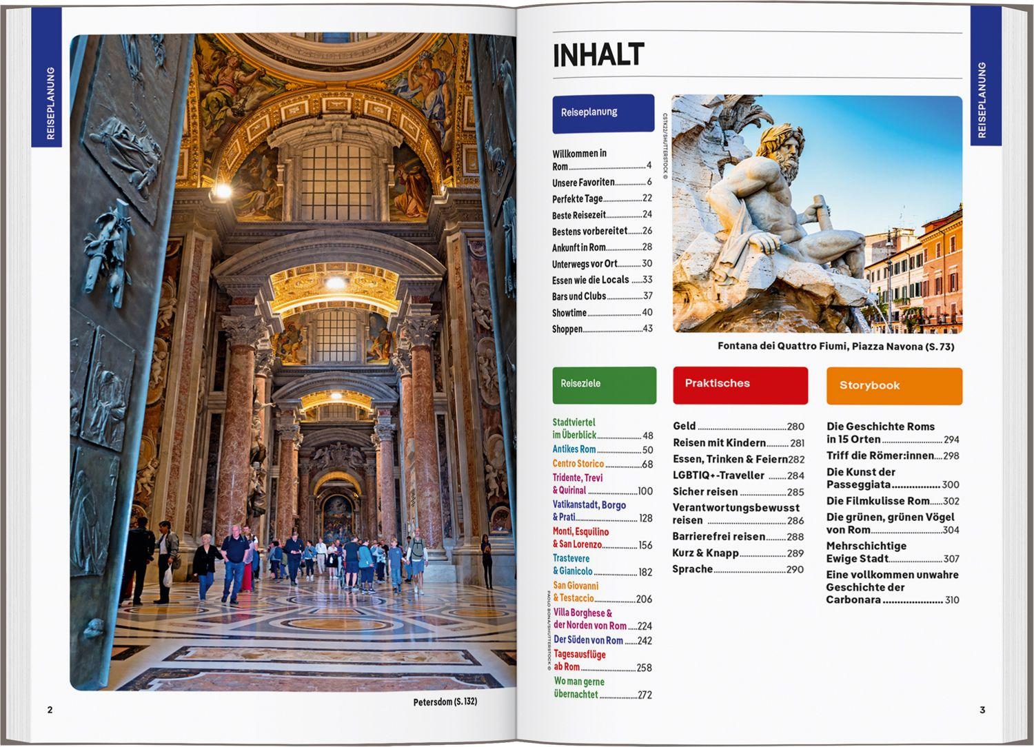 Beispielinhalt (Bild) LONELY PLANET Reiseführer Rom