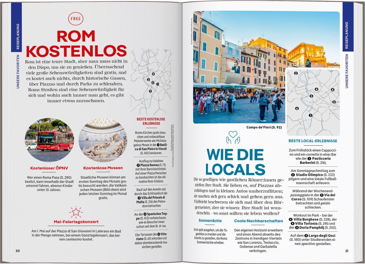 Beispielinhalt (Bild) LONELY PLANET Reiseführer Rom