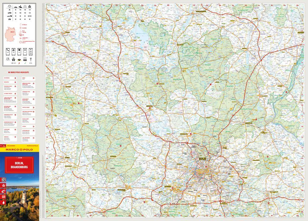 Beispielinhalt (Bild) MARCO POLO Reisekarte Deutschland 04 Berlin, Brandenburg 1:225.000