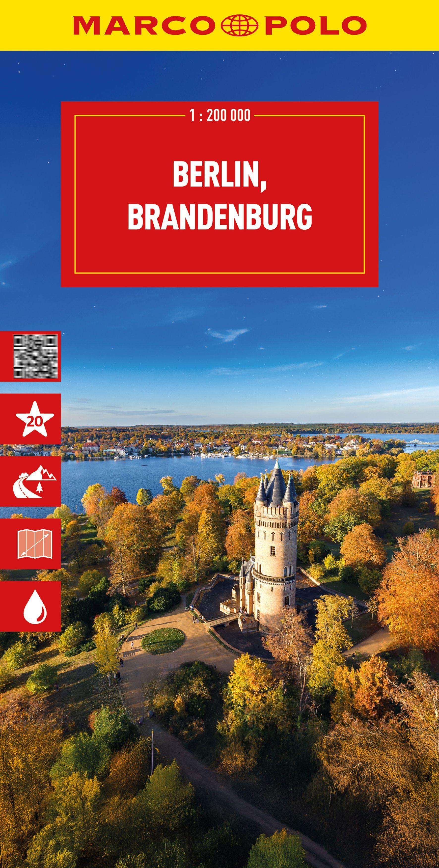 Vorderes Coverbild MARCO POLO Reisekarte Deutschland 04 Berlin, Brandenburg 1:225.000