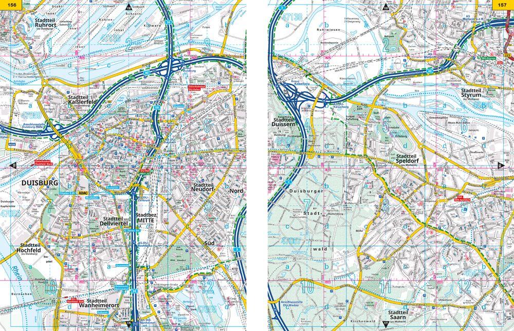 Beispielinhalt (Bild) ADAC Stadtatlas Ruhrgebiet 1:20.000