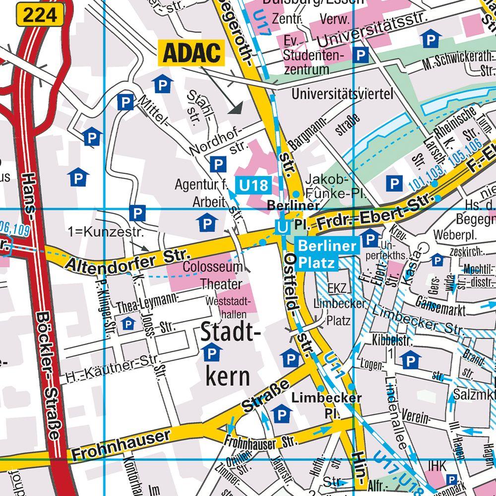 Beispielinhalt (Bild) ADAC Stadtatlas Ruhrgebiet 1:20.000