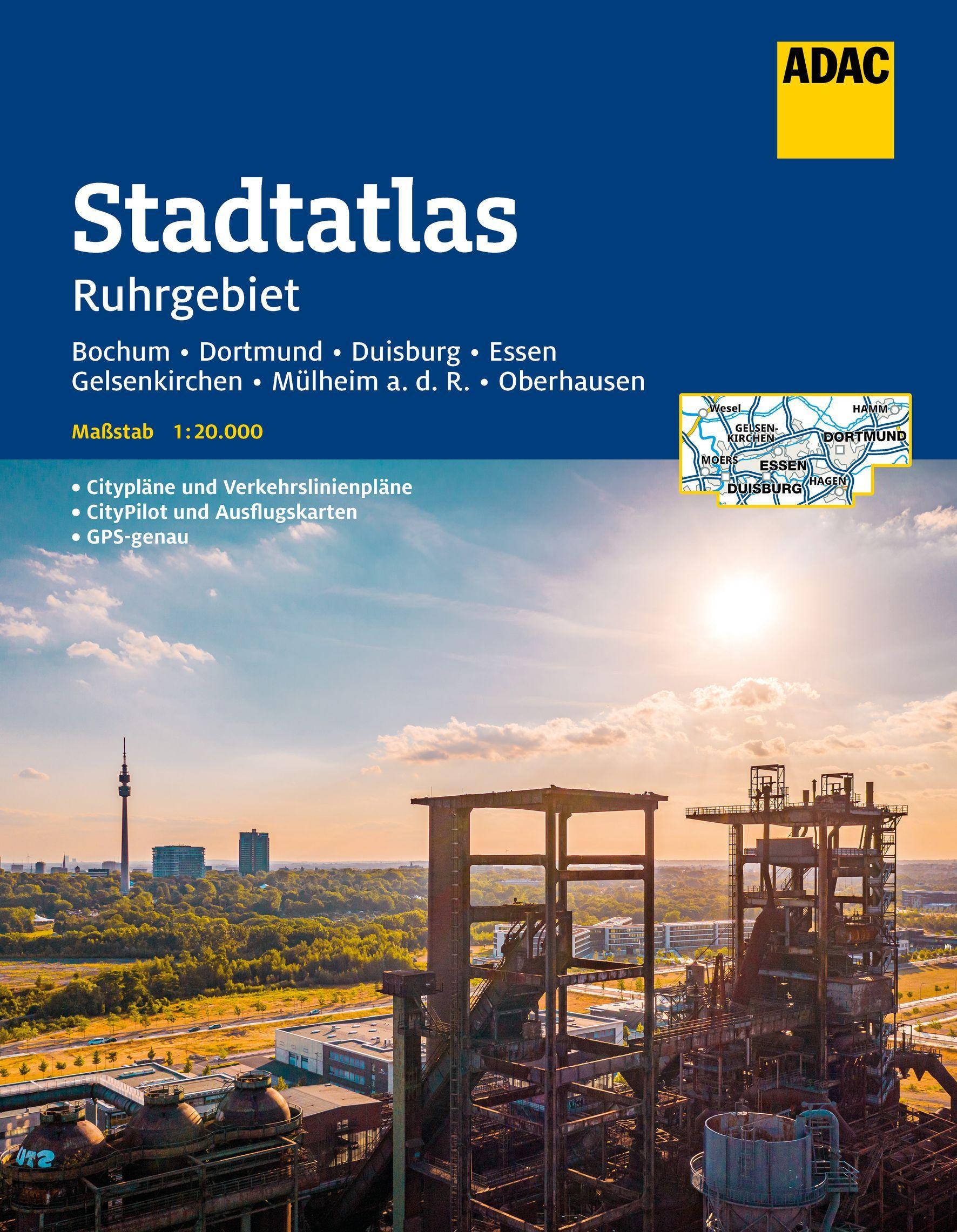 Vorderes Coverbild ADAC Stadtatlas Ruhrgebiet 1:20.000