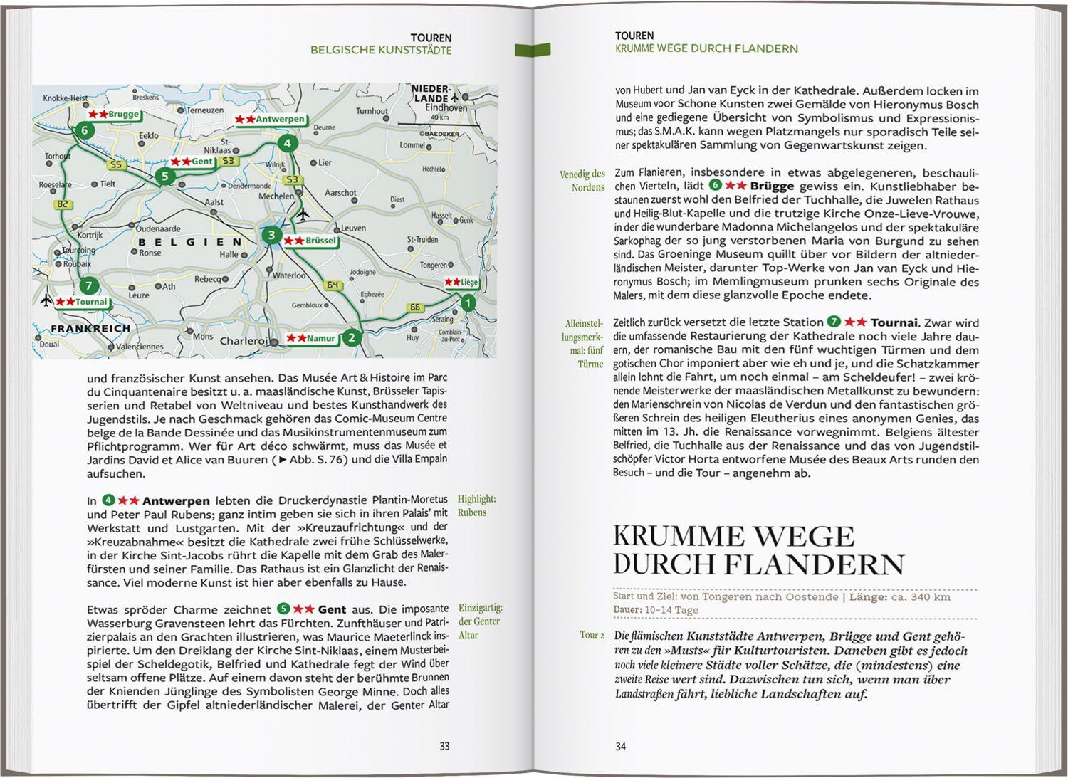 Beispielinhalt (Bild) Baedeker Reiseführer Belgien