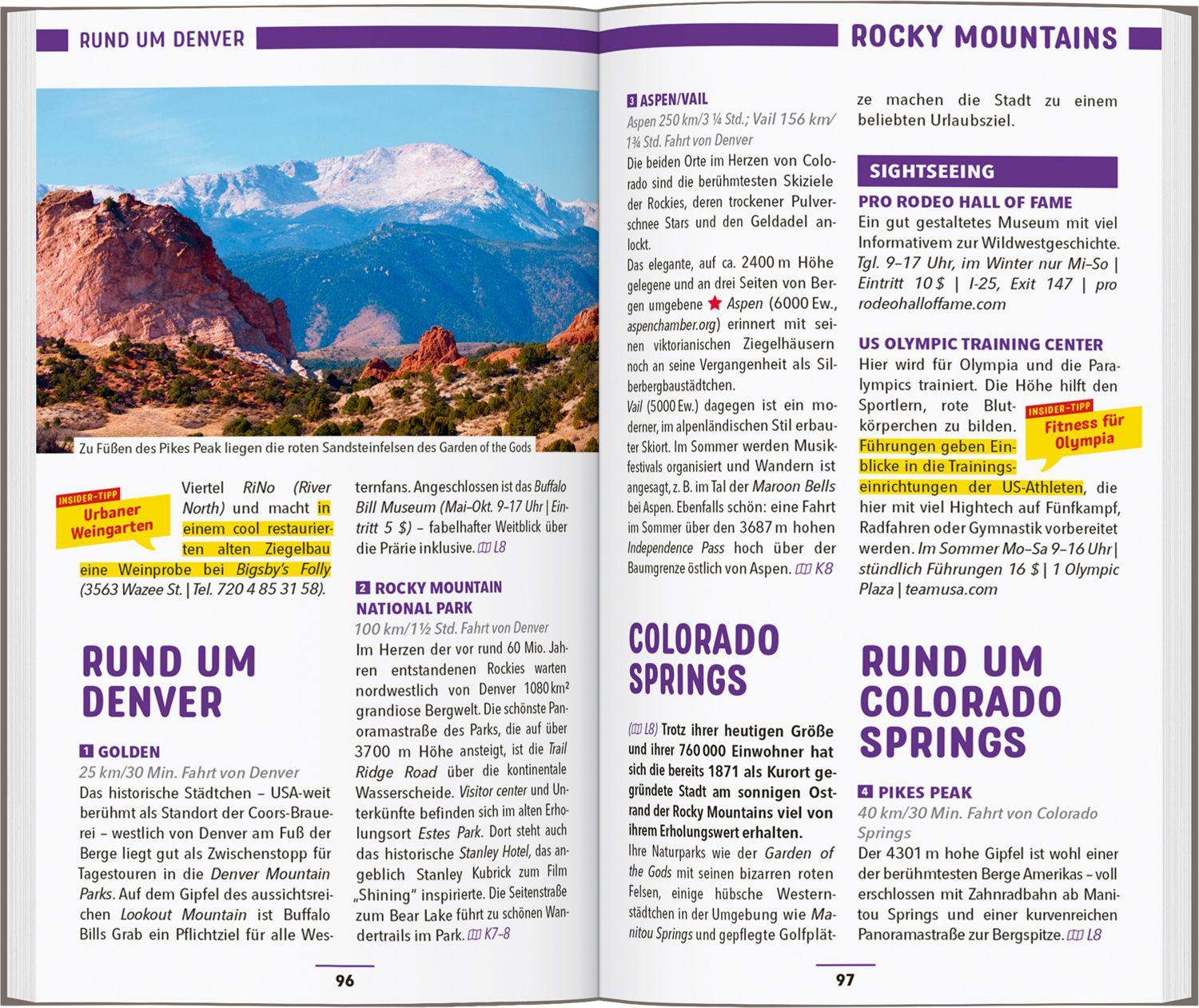 Beispielinhalt (Bild) MARCO POLO Reiseführer USA West