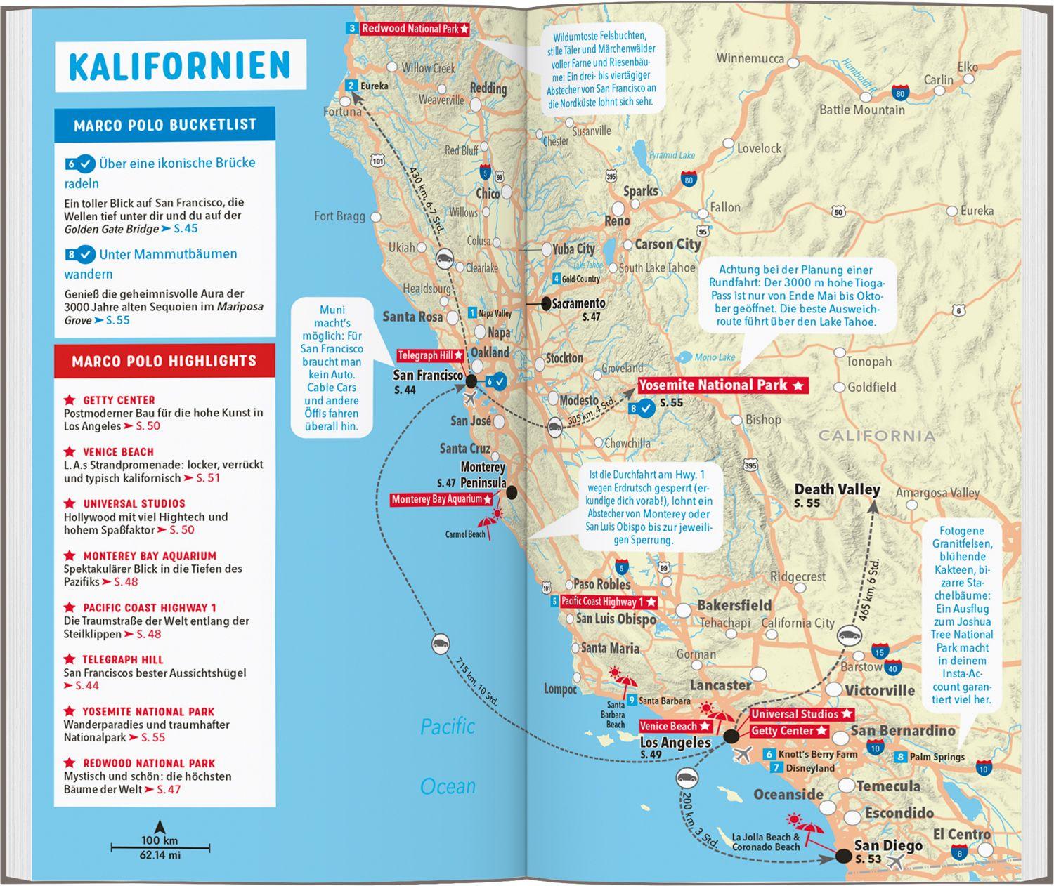 Beispielinhalt (Bild) MARCO POLO Reiseführer USA West