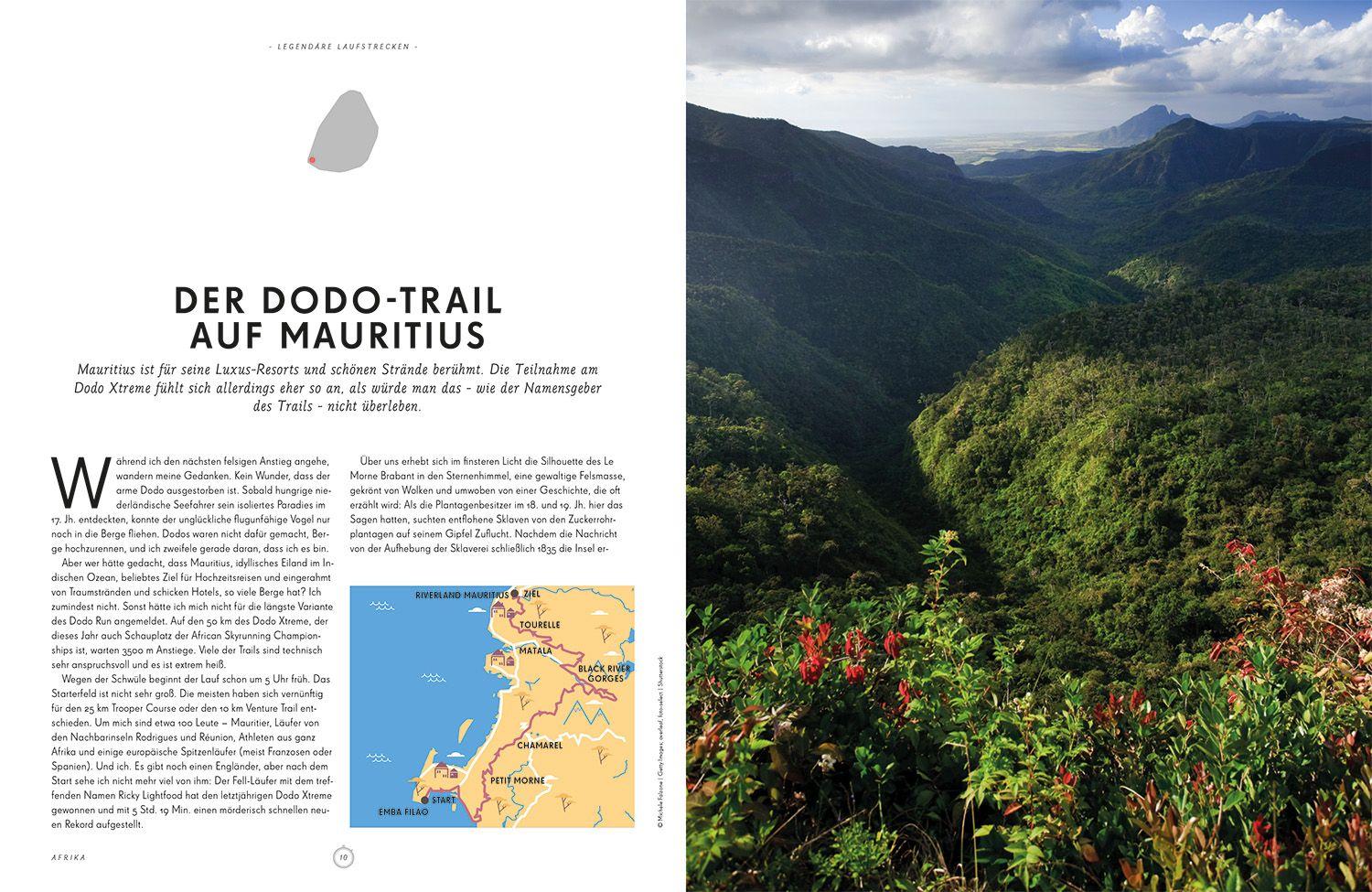 Beispielinhalt (Bild) LONELY PLANET Bildband Legendäre Laufstrecken