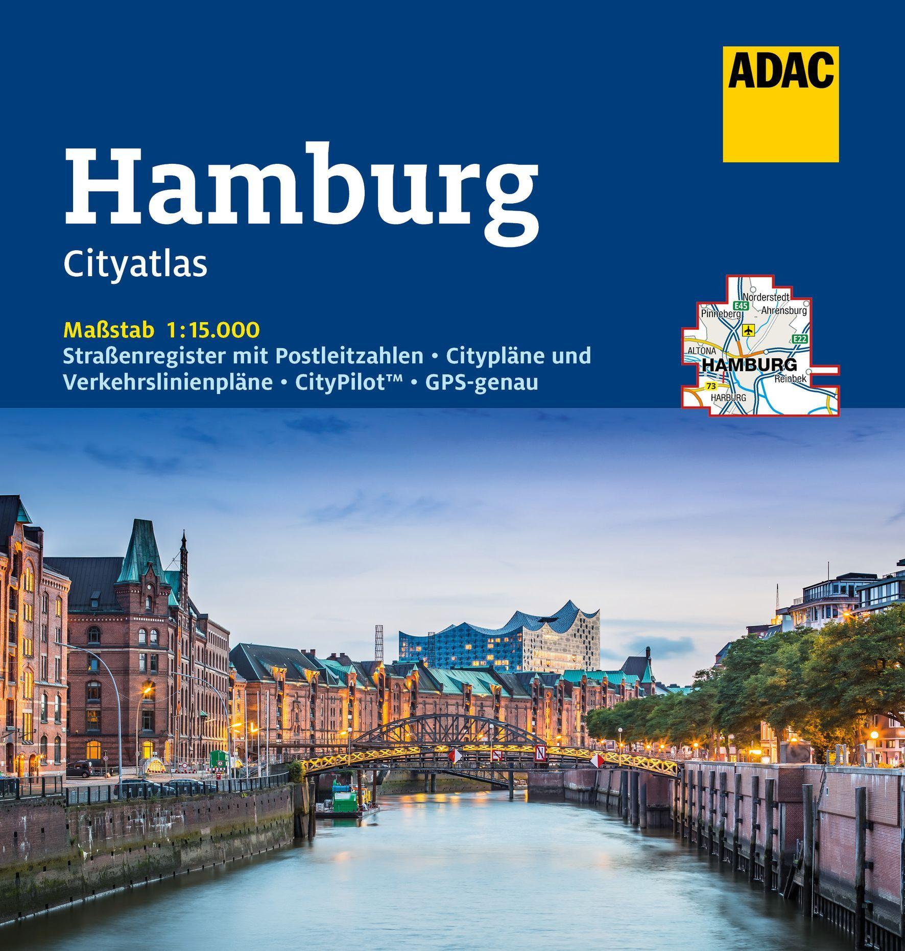 Vorderes Coverbild ADAC Cityatlas Hamburg 1:15.000