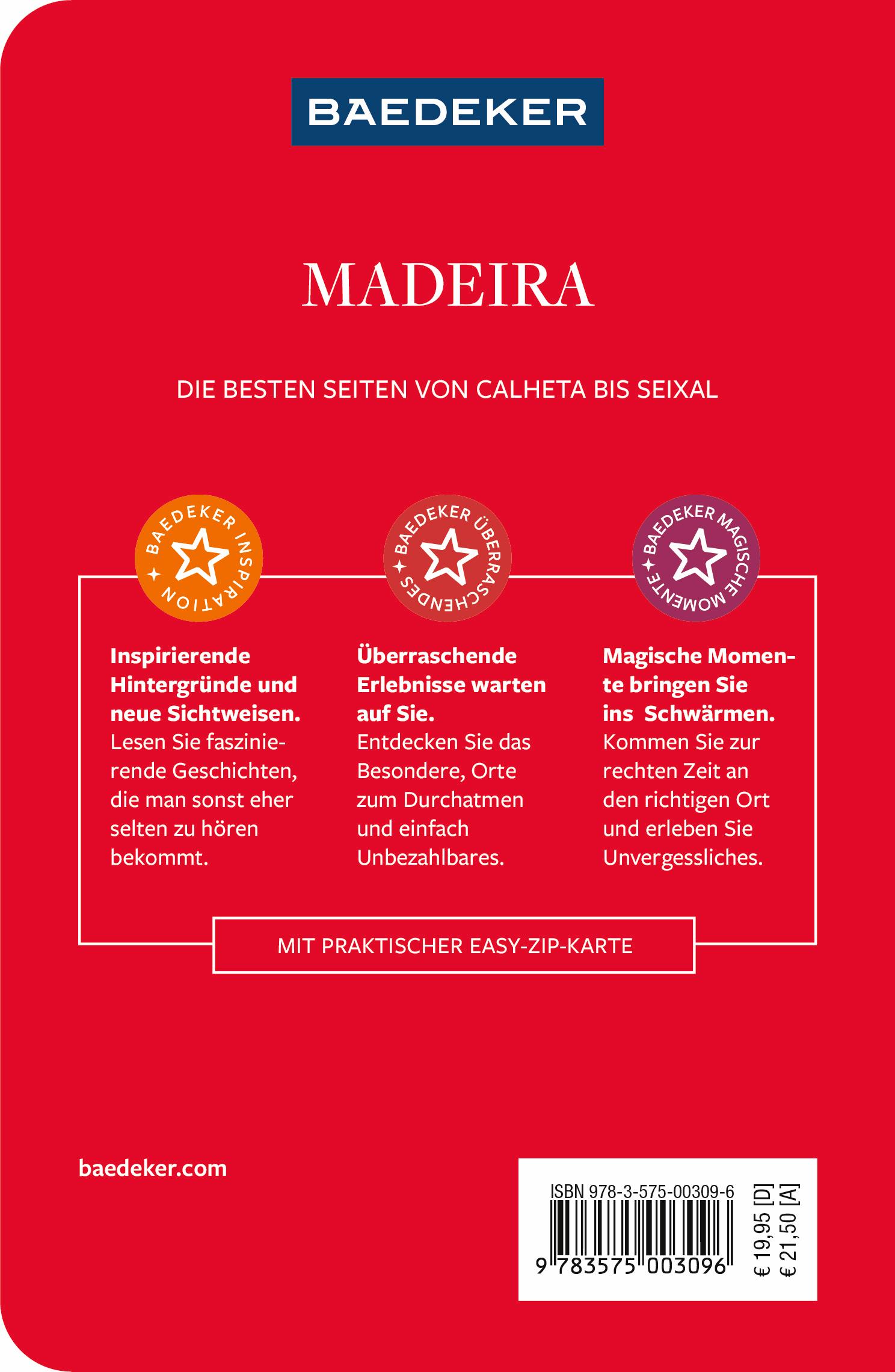 Rückseitencover Baedeker Reiseführer Madeira