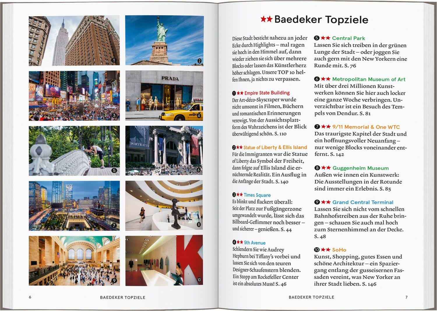 Beispielinhalt (Bild) Baedeker SMART Reiseführer New York