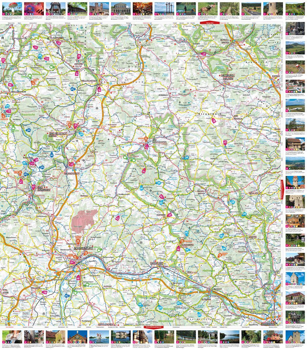 Beispielinhalt (Bild) MARCO POLO Freizeitkarte 28 Rhön, Spessart 1:110.000