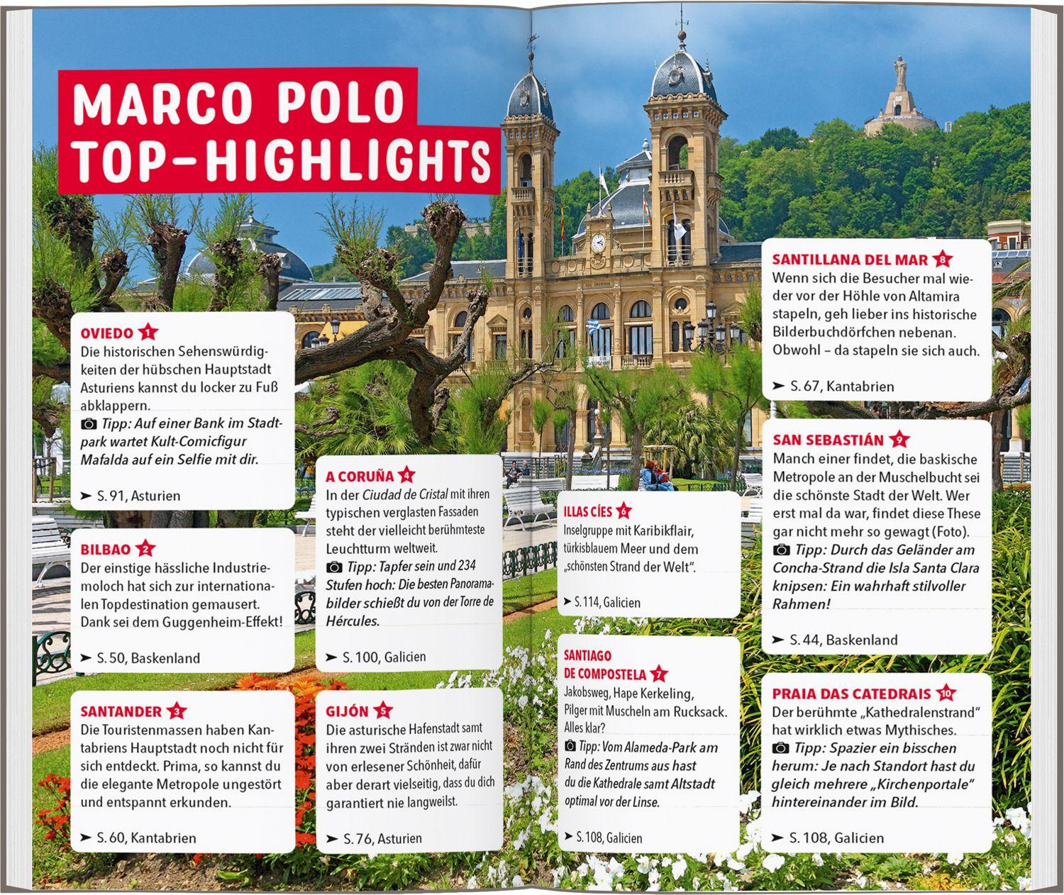 Beispielinhalt (Bild) MARCO POLO Reiseführer Nordspanische Küste