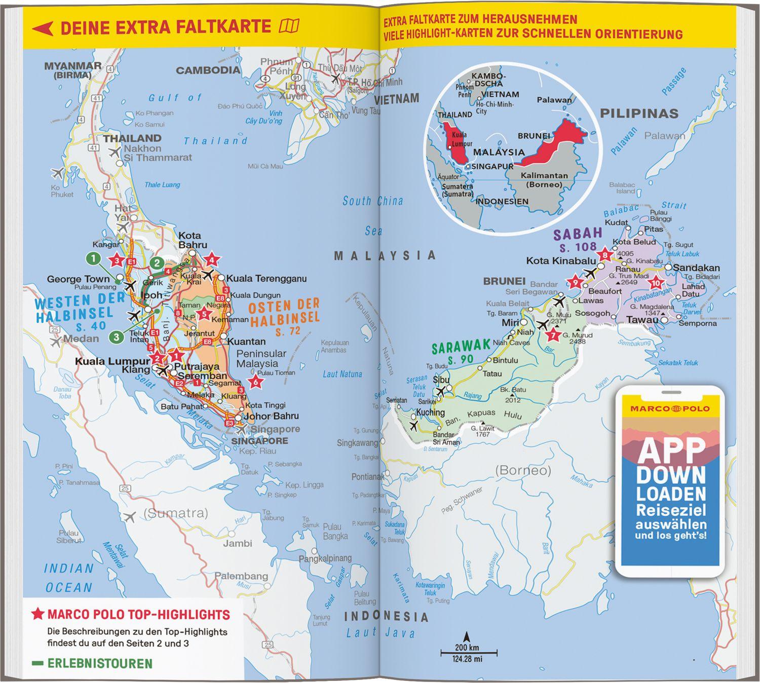 Beispielinhalt (Bild) MARCO POLO Reiseführer Malaysia