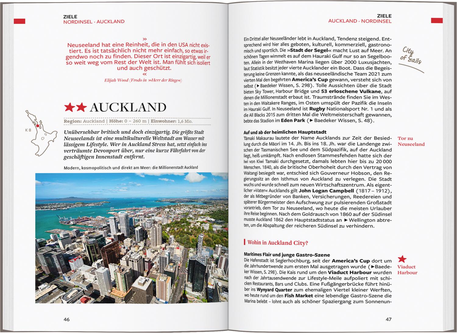 Beispielinhalt (Bild) Baedeker Reiseführer Neuseeland