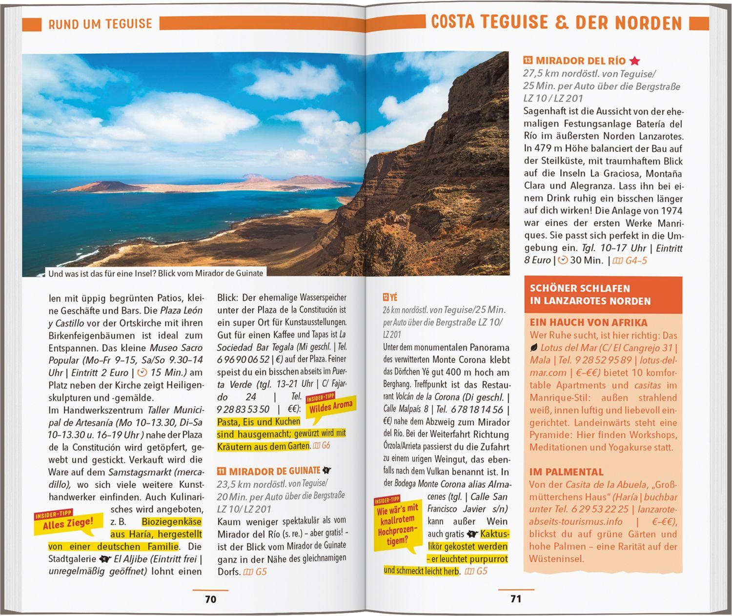 Beispielinhalt (Bild) MARCO POLO Reiseführer Lanzarote