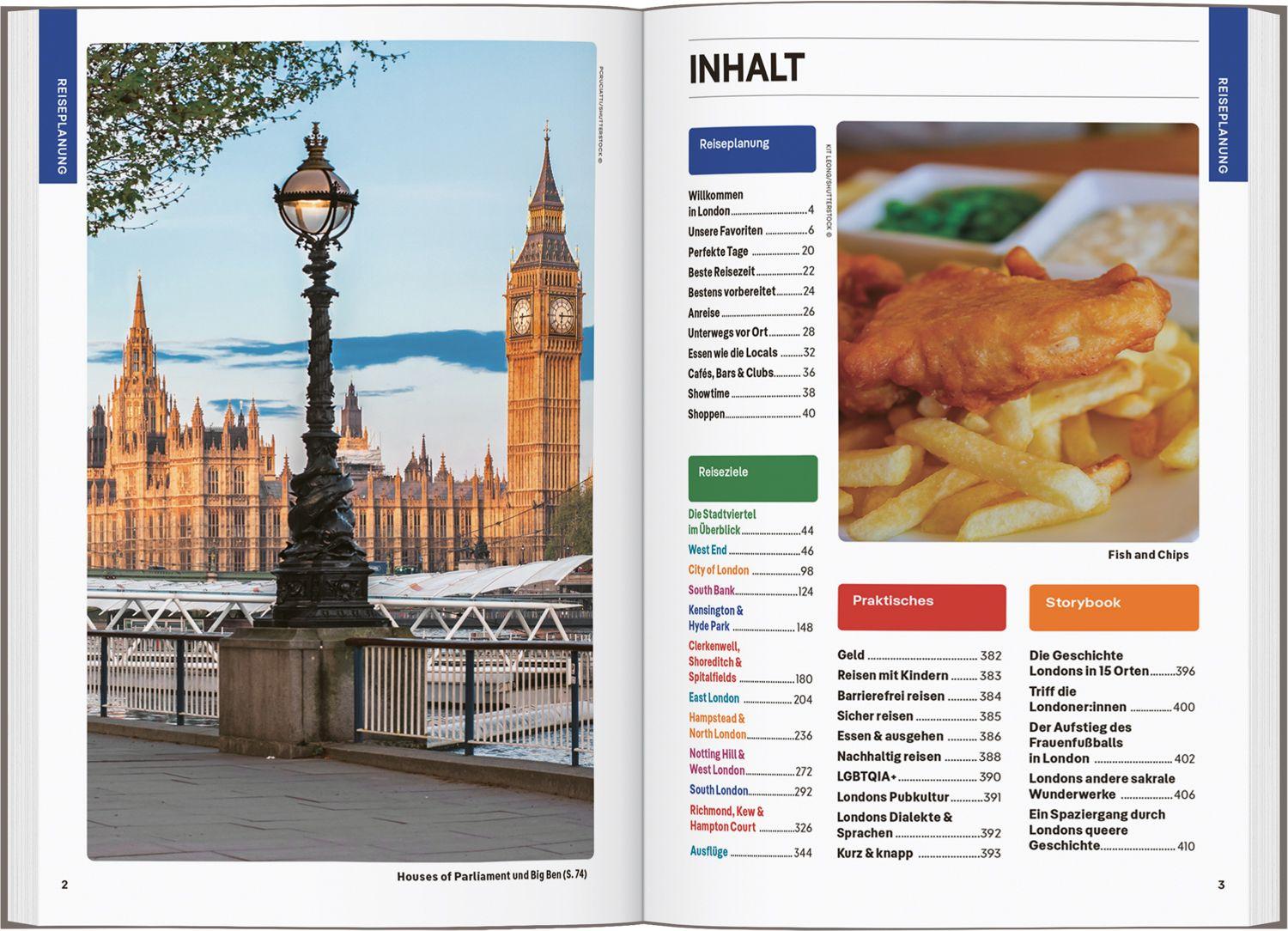 Beispielinhalt (Bild) LONELY PLANET Reiseführer London