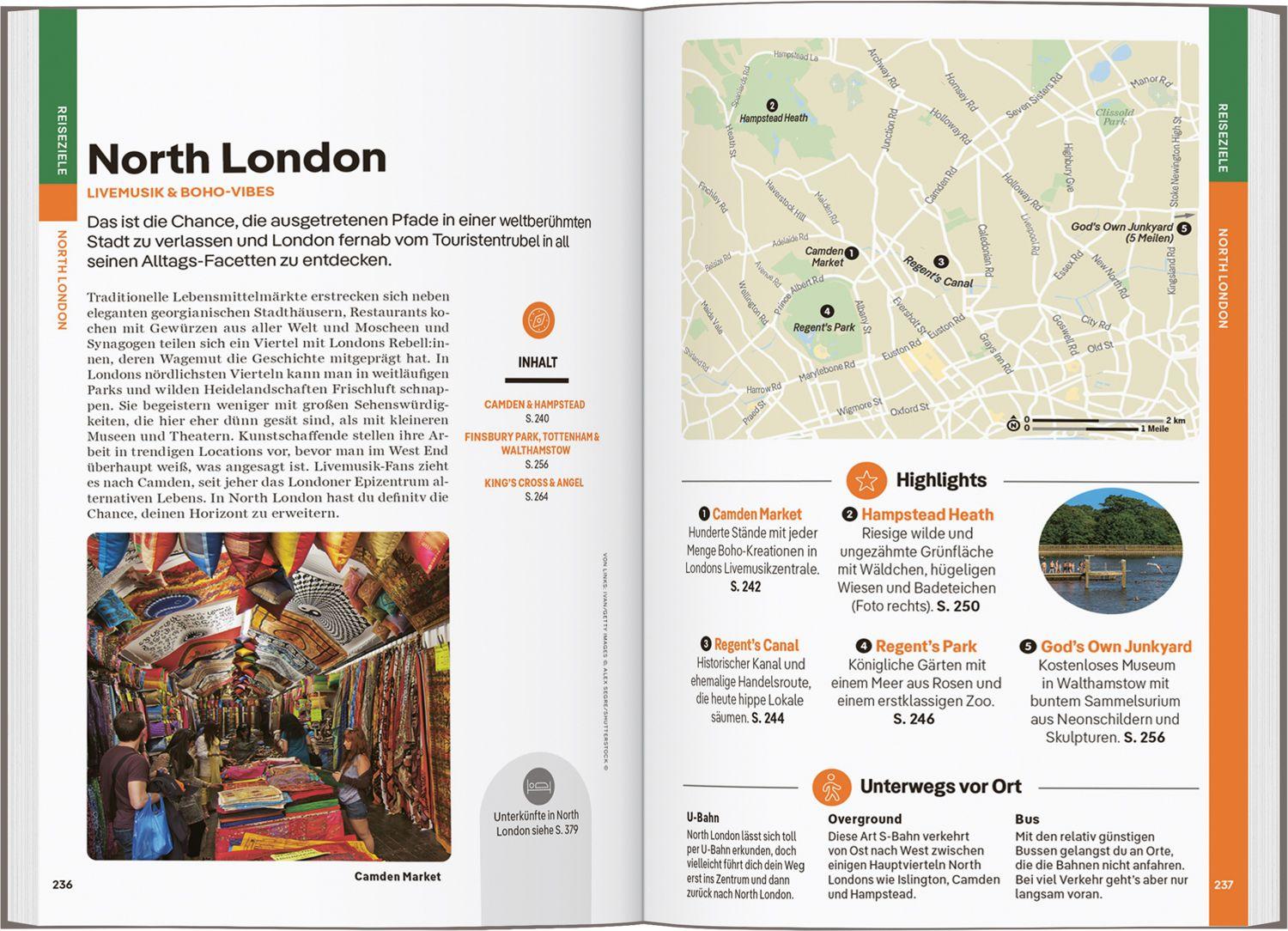 Beispielinhalt (Bild) LONELY PLANET Reiseführer London