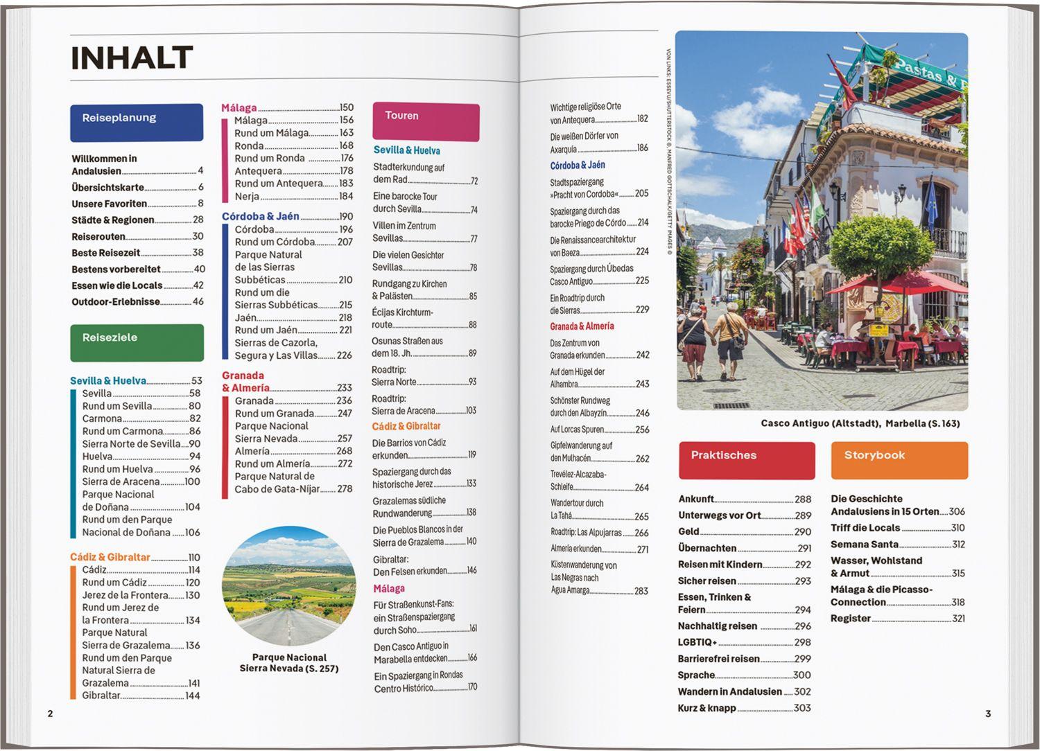 Beispielinhalt (Bild) LONELY PLANET Reiseführer Andalusien