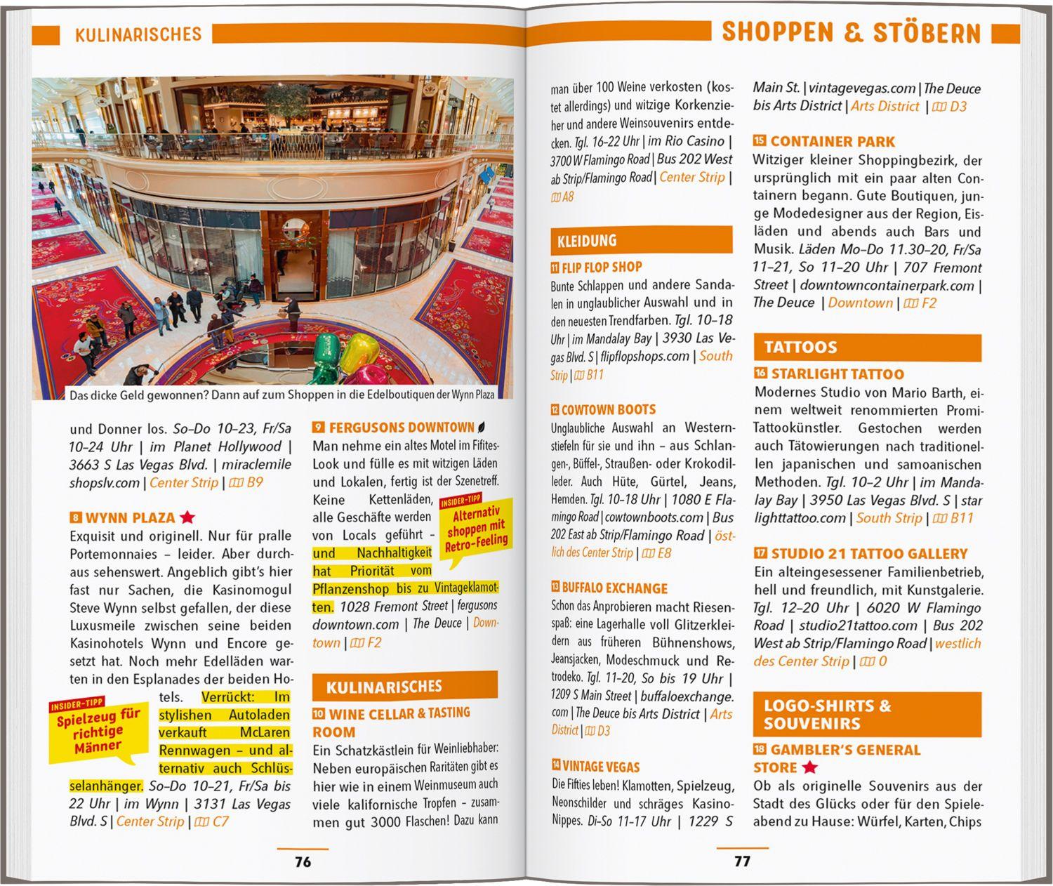 Beispielinhalt (Bild) MARCO POLO Reiseführer Las Vegas