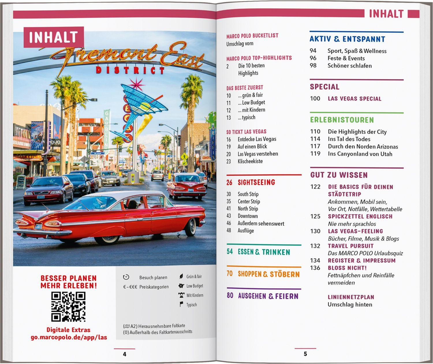 Beispielinhalt (Bild) MARCO POLO Reiseführer Las Vegas