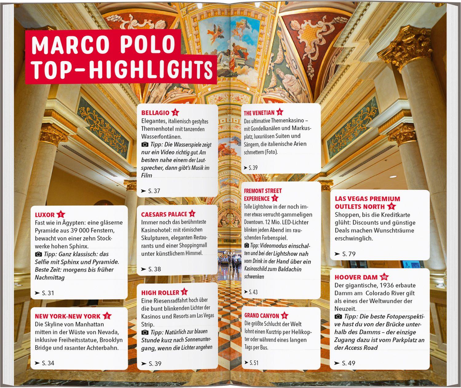 Beispielinhalt (Bild) MARCO POLO Reiseführer Las Vegas