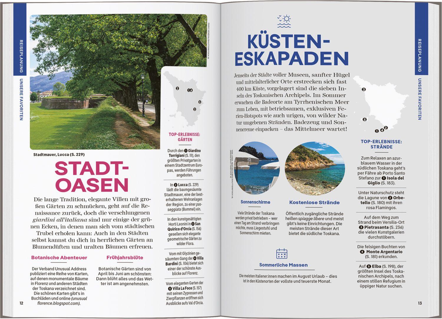 Beispielinhalt (Bild) LONELY PLANET Reiseführer Toskana