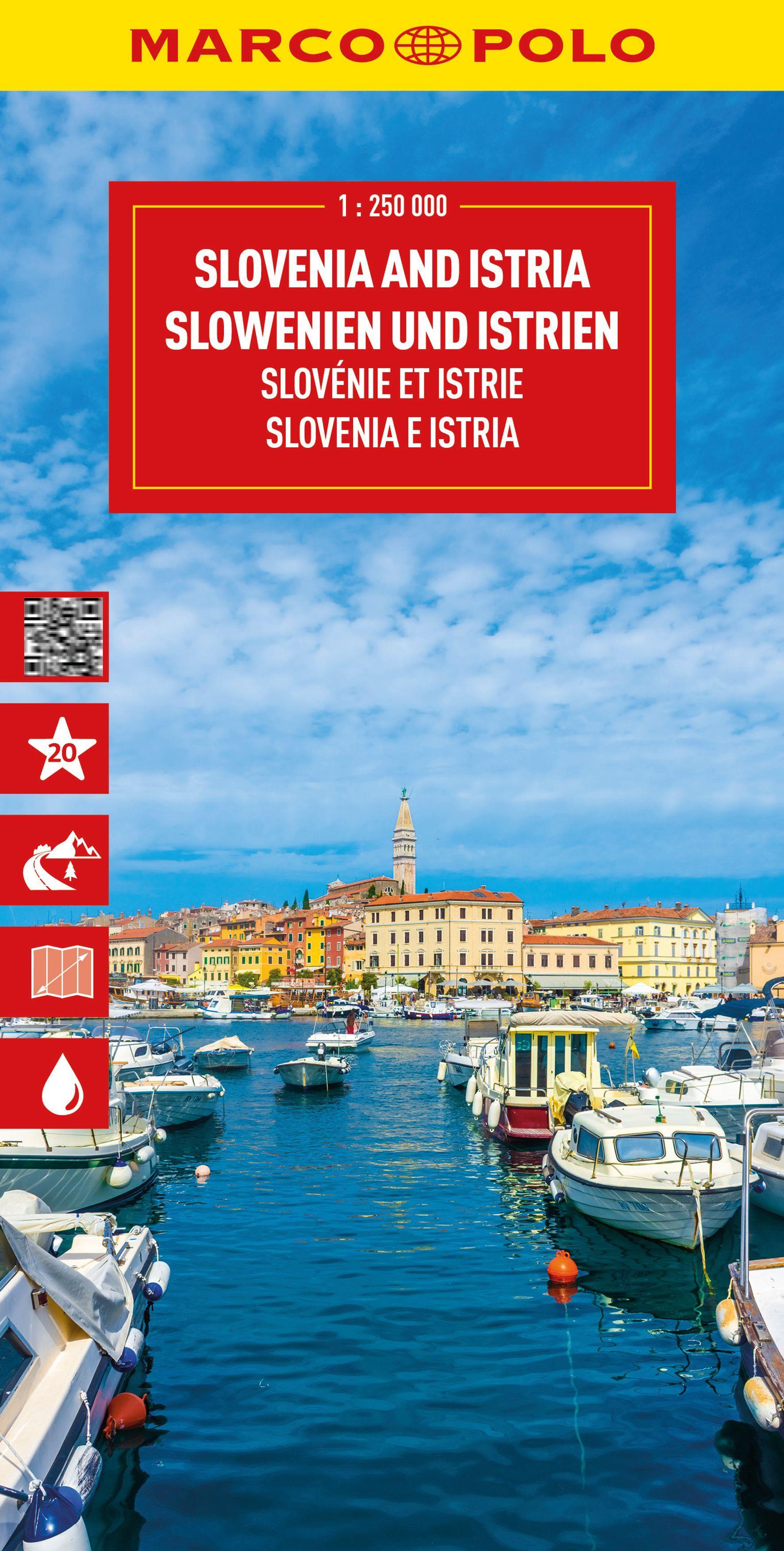 Vorderes Coverbild MARCO POLO Reisekarte Slowenien und Istrien 1:250.000