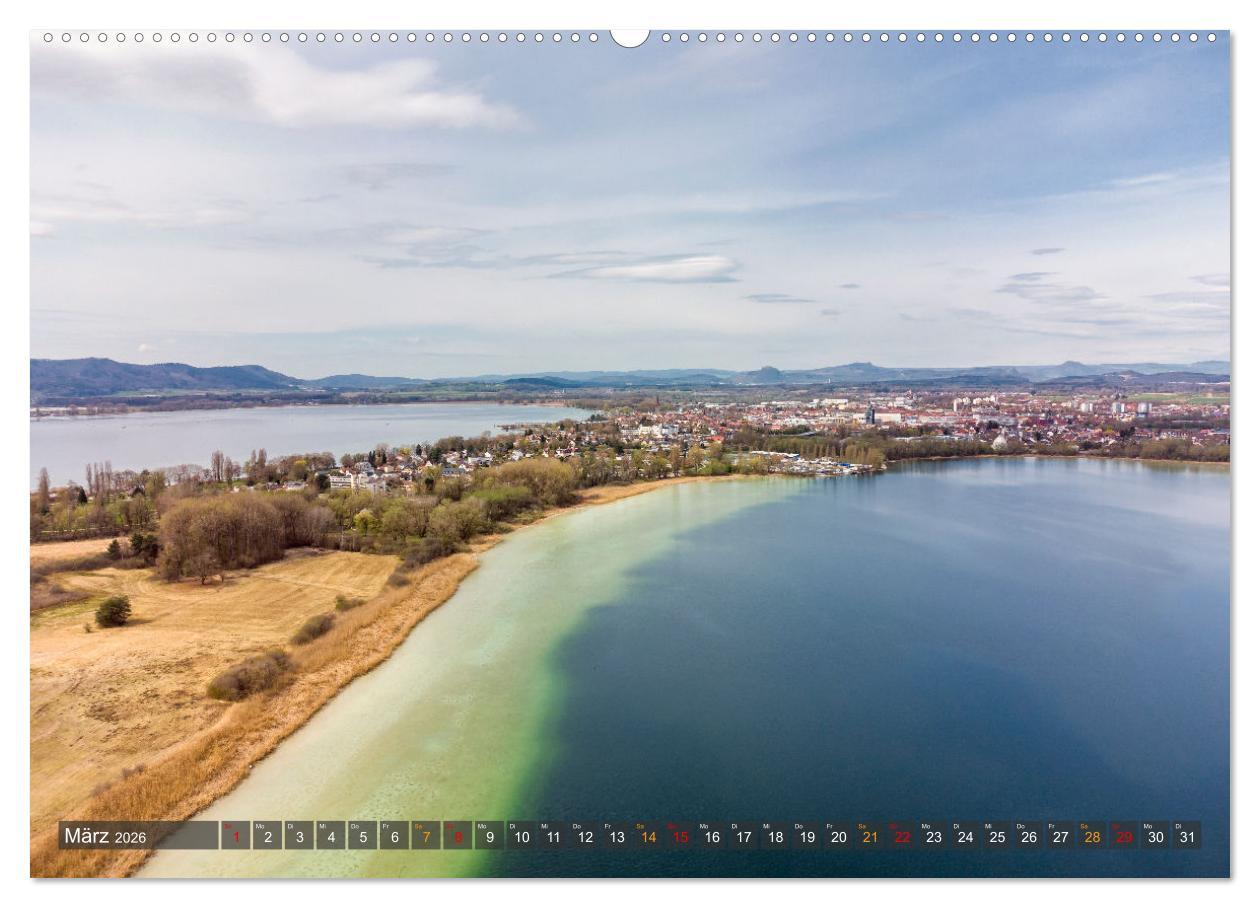 Beispielinhalt (Bild) Die Halbinsel Mettnau - Erholungsort im Bodensee (Wandkalender 2026 DIN A2 quer), CALVENDO Monatskalender