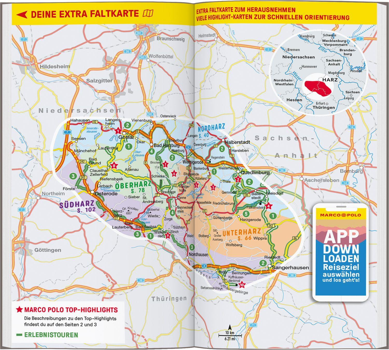 Beispielinhalt (Bild) MARCO POLO Reiseführer Harz