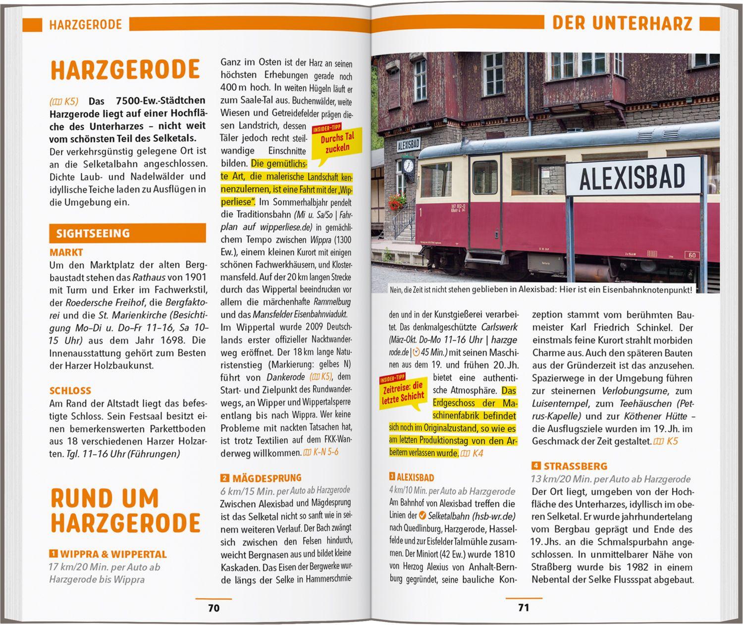 Beispielinhalt (Bild) MARCO POLO Reiseführer Harz