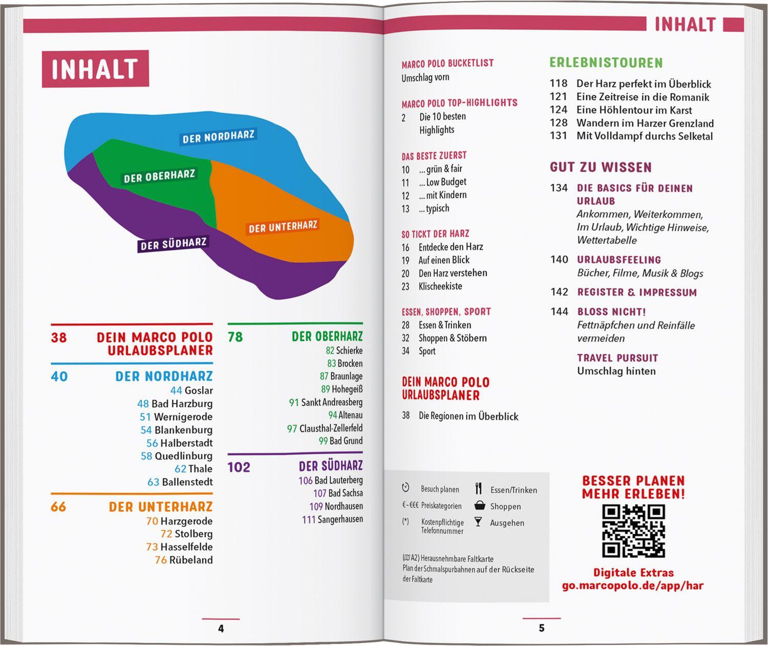 Beispielinhalt (Bild) MARCO POLO Reiseführer Harz