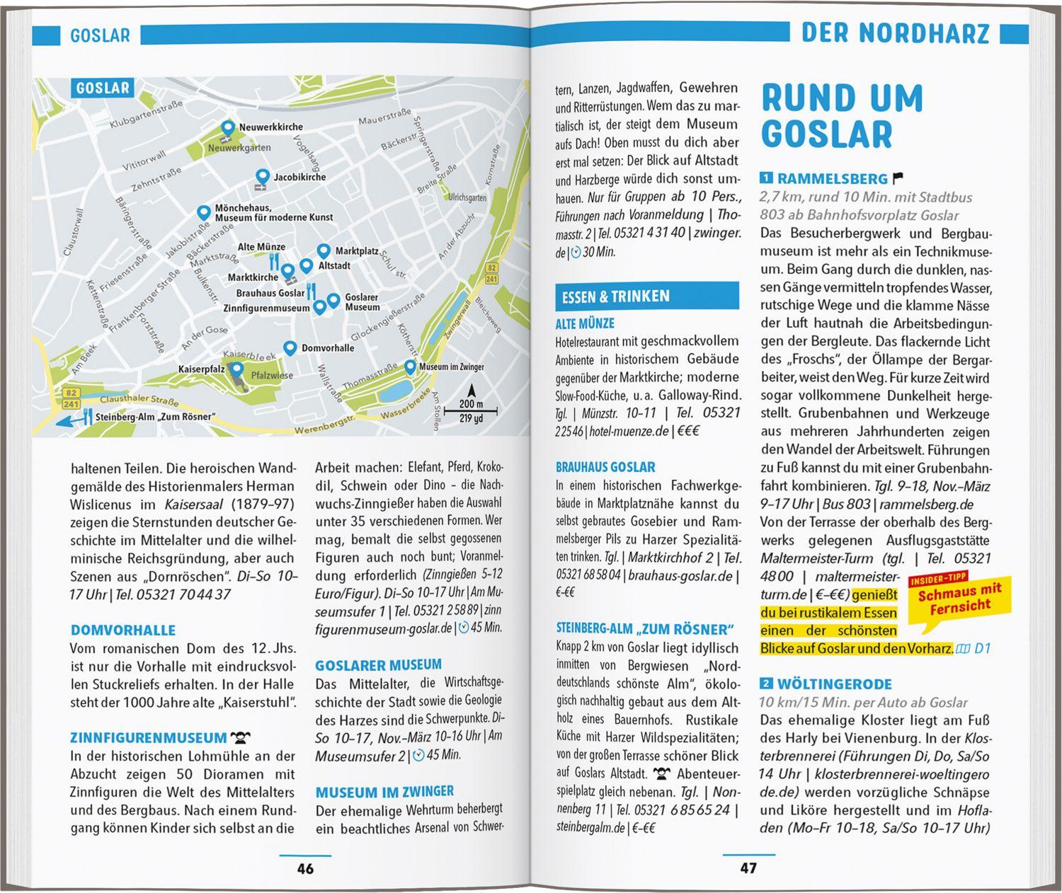 Beispielinhalt (Bild) MARCO POLO Reiseführer Harz