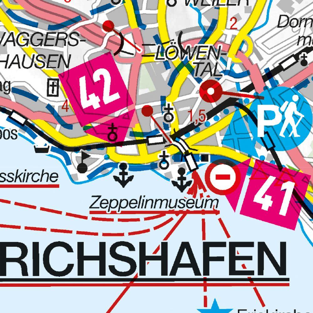 Beispielinhalt (Bild) MARCO POLO Freizeitkarte 41 Bodensee, Schwäbische Alb 1:100.000