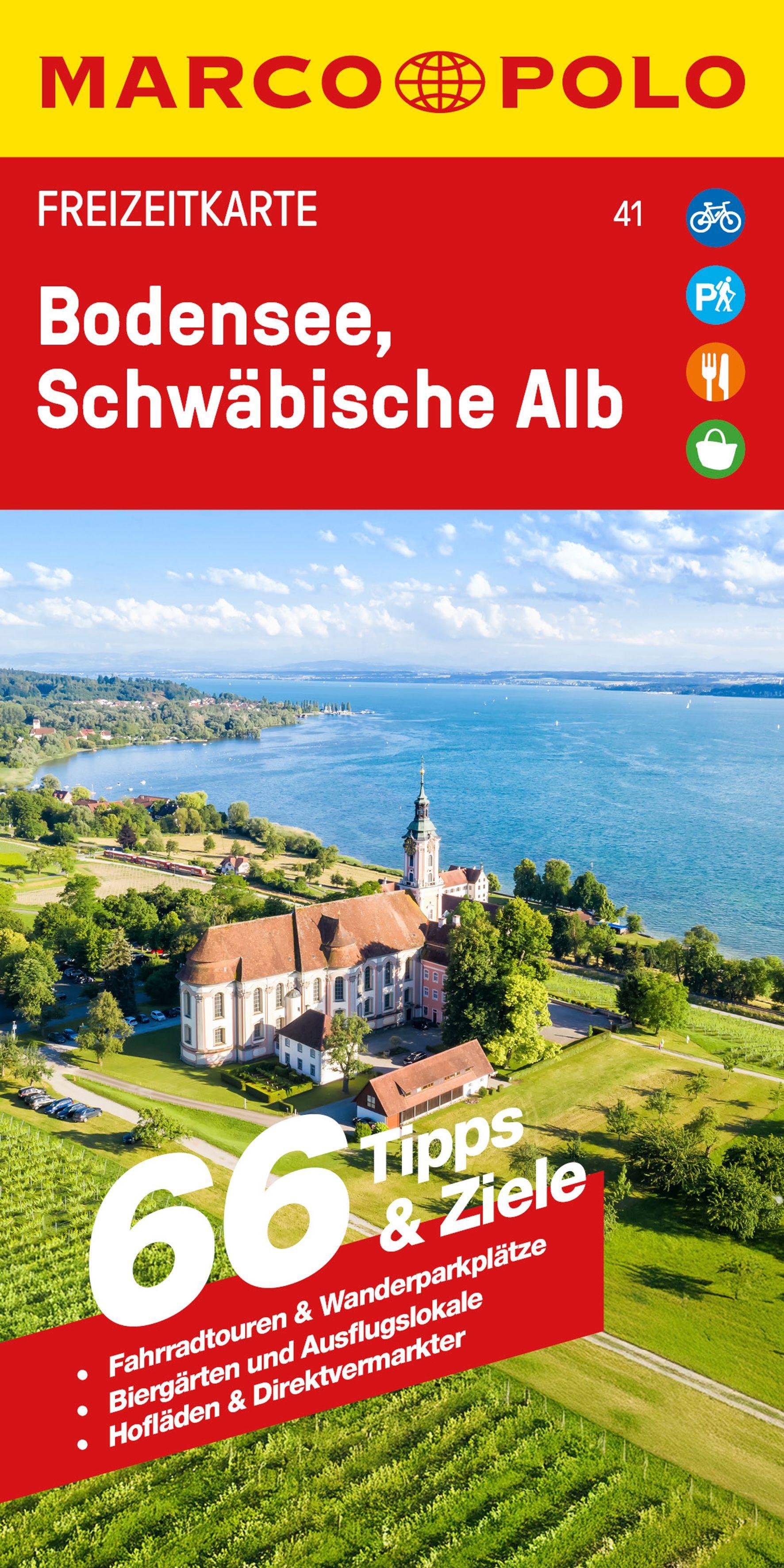 Vorderes Coverbild MARCO POLO Freizeitkarte 41 Bodensee, Schwäbische Alb 1:100.000