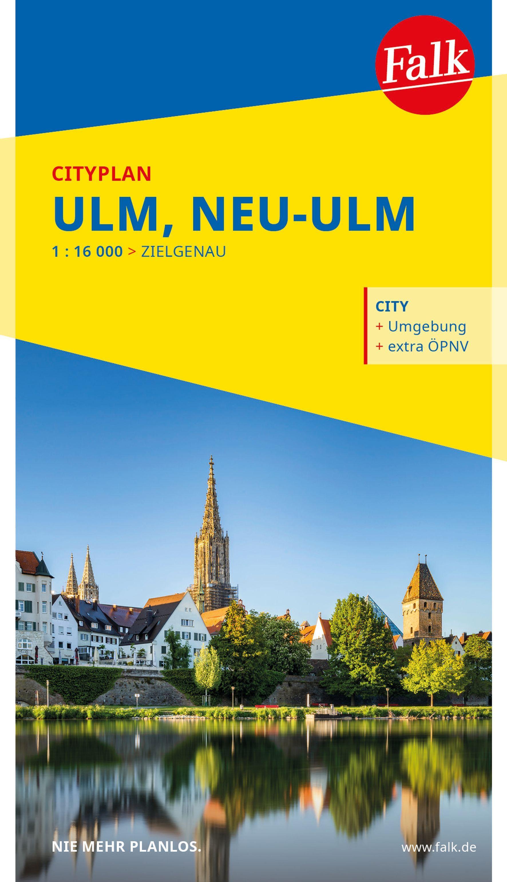 Vorderes Coverbild Falk Cityplan Ulm, Neu-Ulm 1:16.000