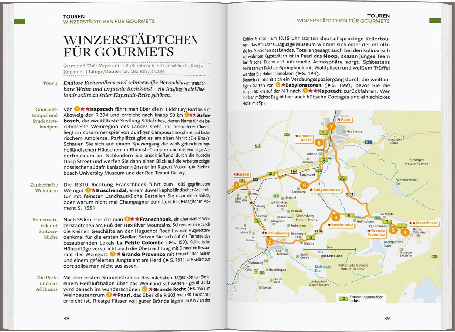 Beispielinhalt (Bild) Baedeker Reiseführer Kapstadt, Garden Route