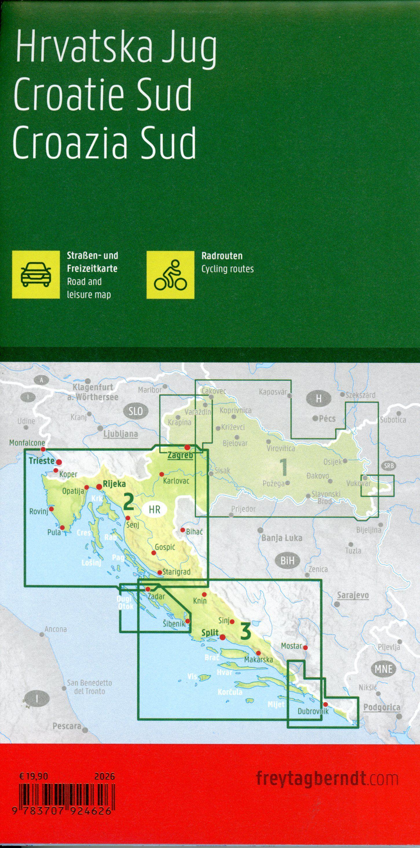Beispielinhalt (Bild) Kroatien, Straßenkarten-Set 1:200.000, freytag & berndt