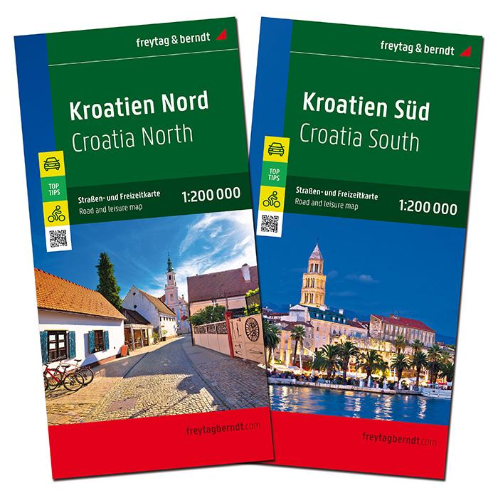 Vorderes Coverbild Kroatien, Straßenkarten-Set 1:200.000, freytag & berndt