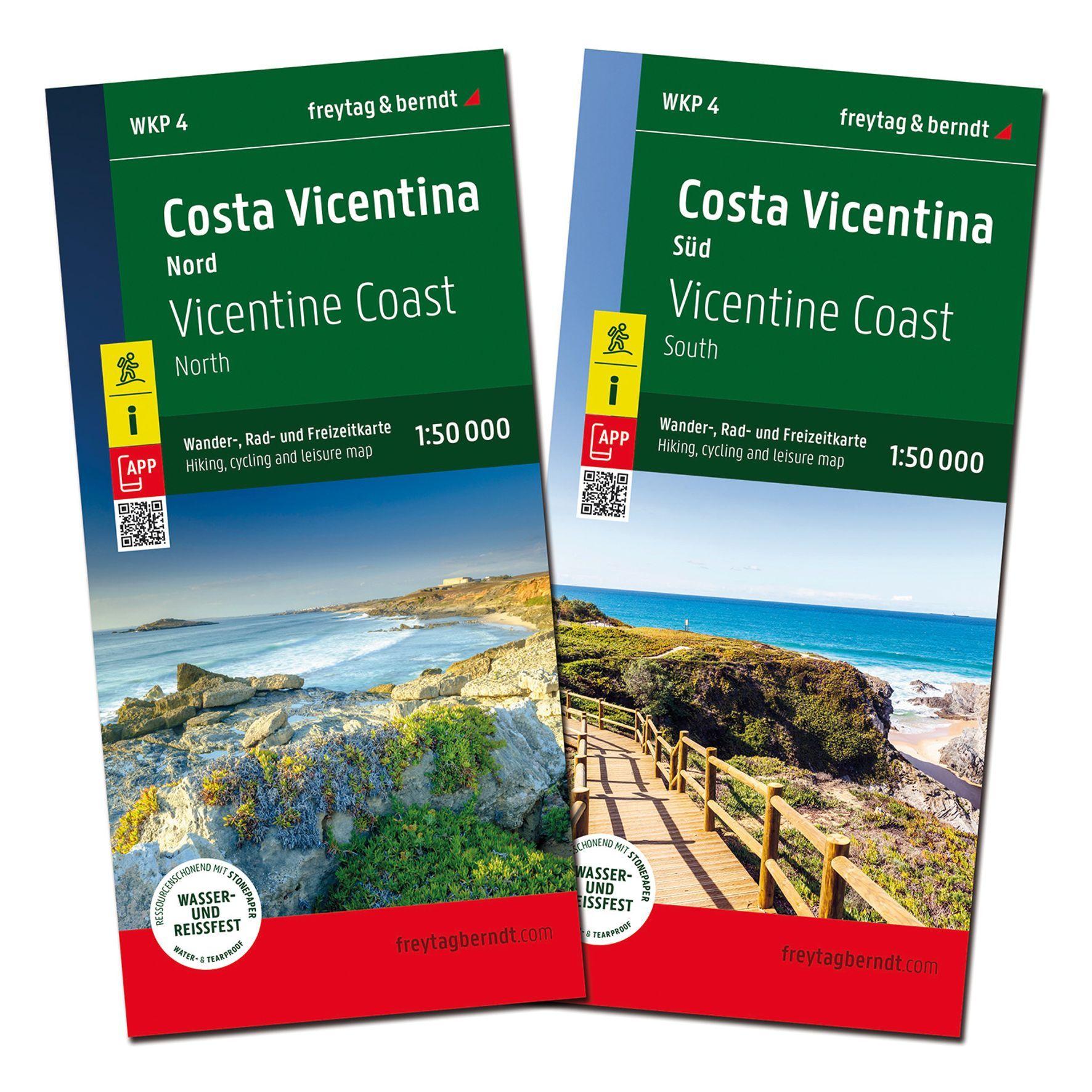 Vorderes Coverbild Costa Vicentina, Wanderkarte 1:50.000, freytag & berndt