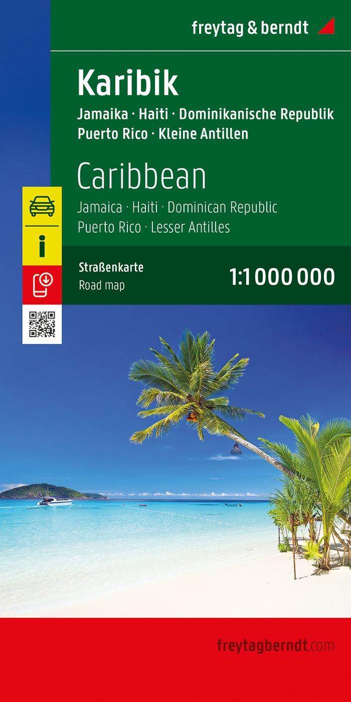 Vorderes Coverbild Karibik, Straßenkarte 1:1.000.000, freytag & berndt