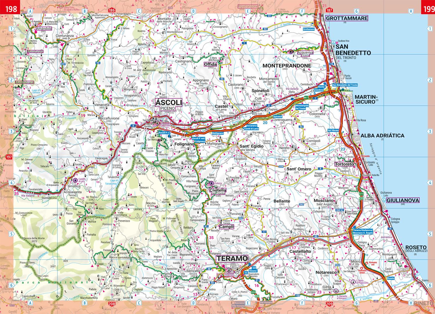 Beispielinhalt (Bild) Italien, Autoatlas 1:150.000, freytag & berndt