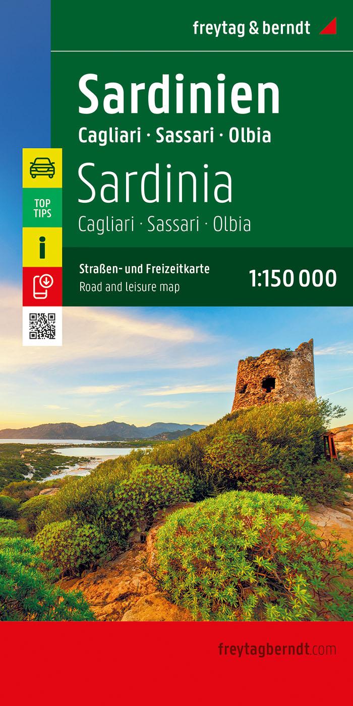 Vorderes Coverbild Sardinien, Straßen- und Freizeitkarte 1:150.000, freytag & berndt