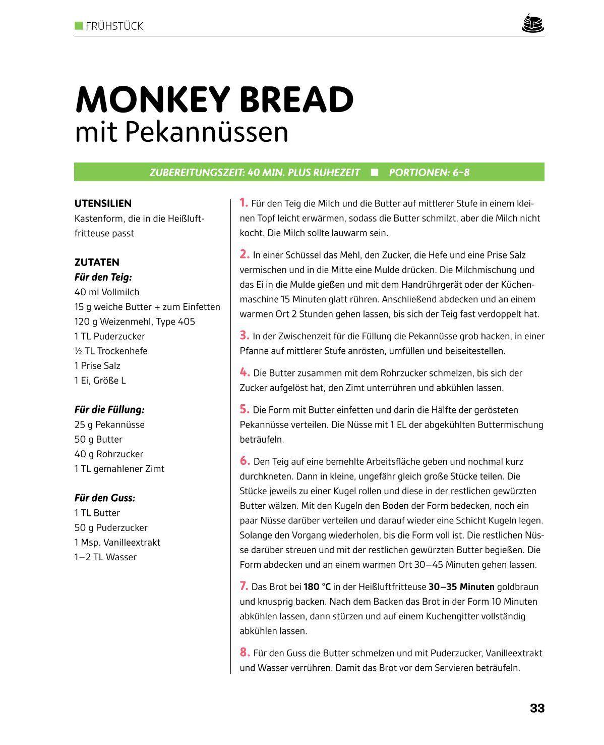 Beispielinhalt (Bild) Heißluftfritteuse GOLD Das Backbuch