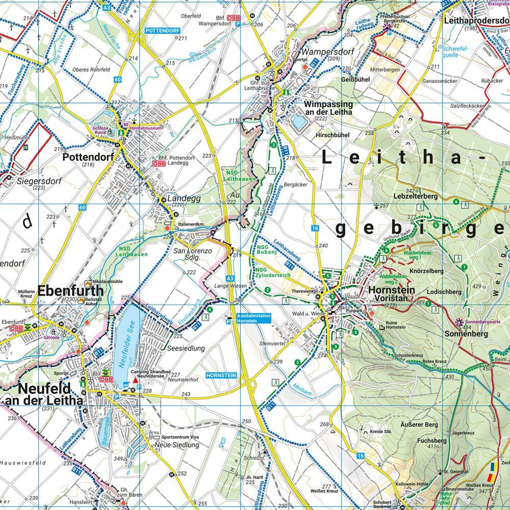 Beispielinhalt (Bild) Thermenregion Baden, Wander-, Rad- und Freizeitkarte 1:50.000, freytag & berndt, WK 023