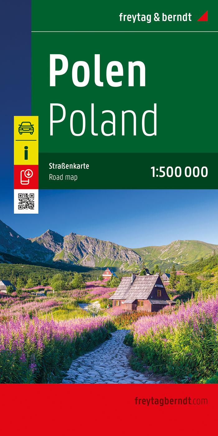 Vorderes Coverbild Polen, Straßenkarte 1:500.000, freytag & berndt