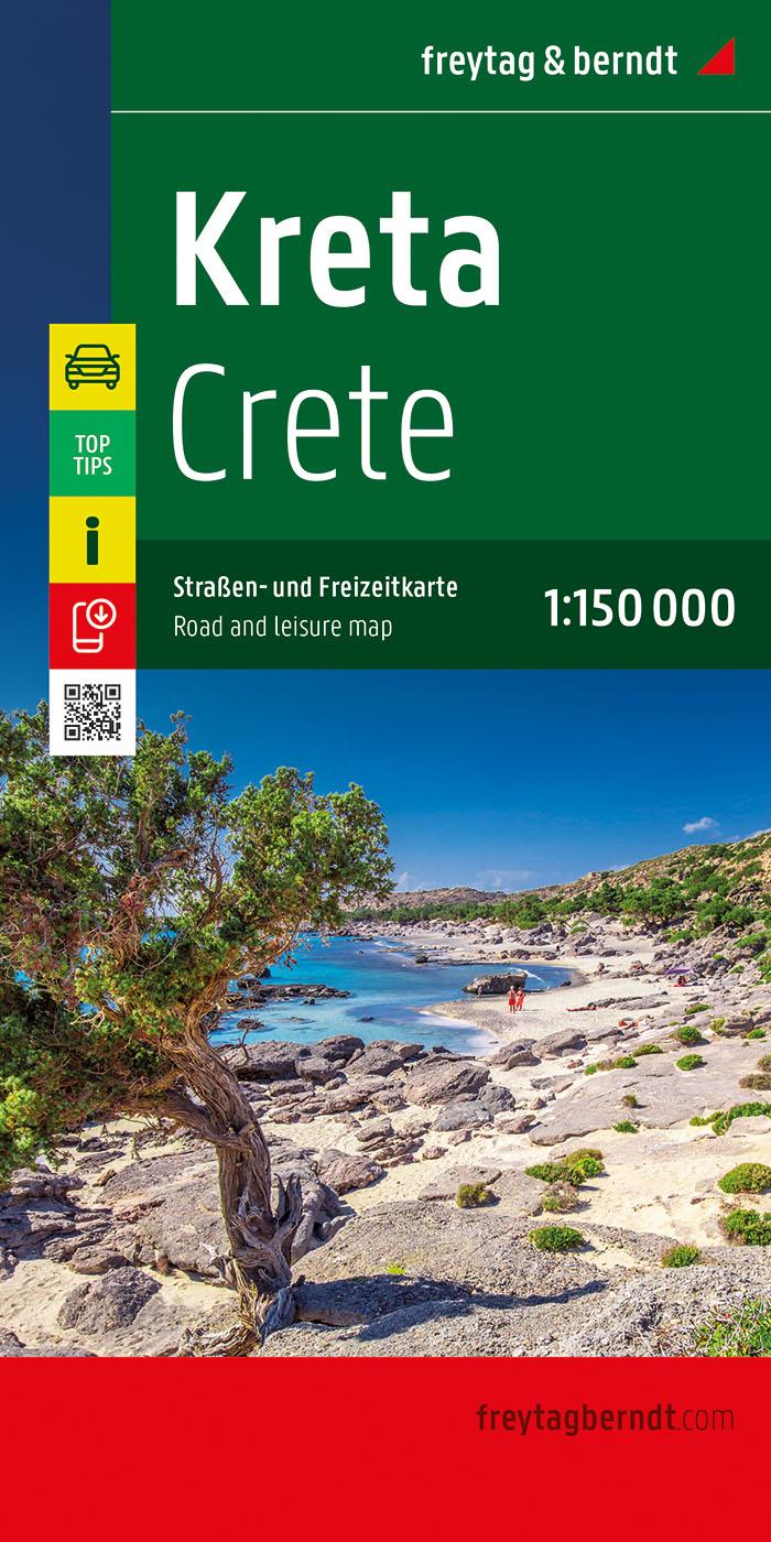 Vorderes Coverbild Kreta, Straßen- und Freizeitkarte 1:150.000, freytag & berndt