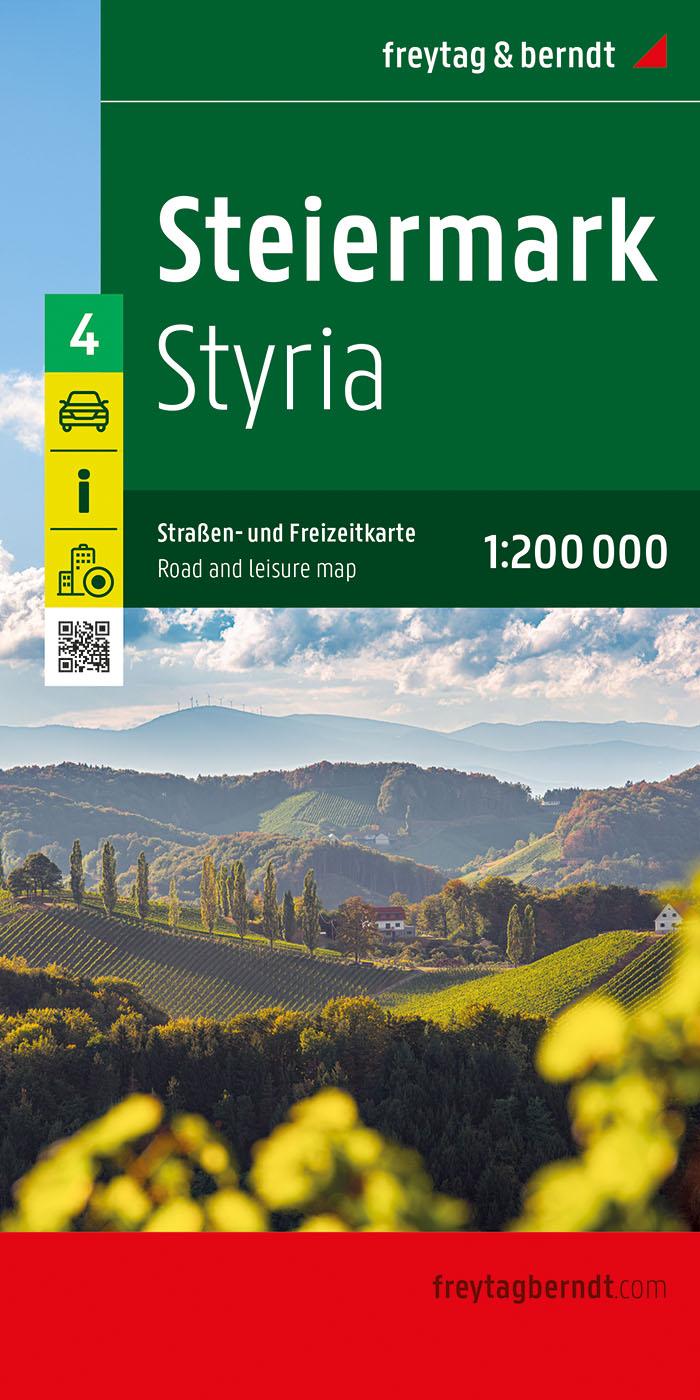 Vorderes Coverbild Steiermark, Straßen- und Freizeitkarte 1:200.000, freytag & berndt