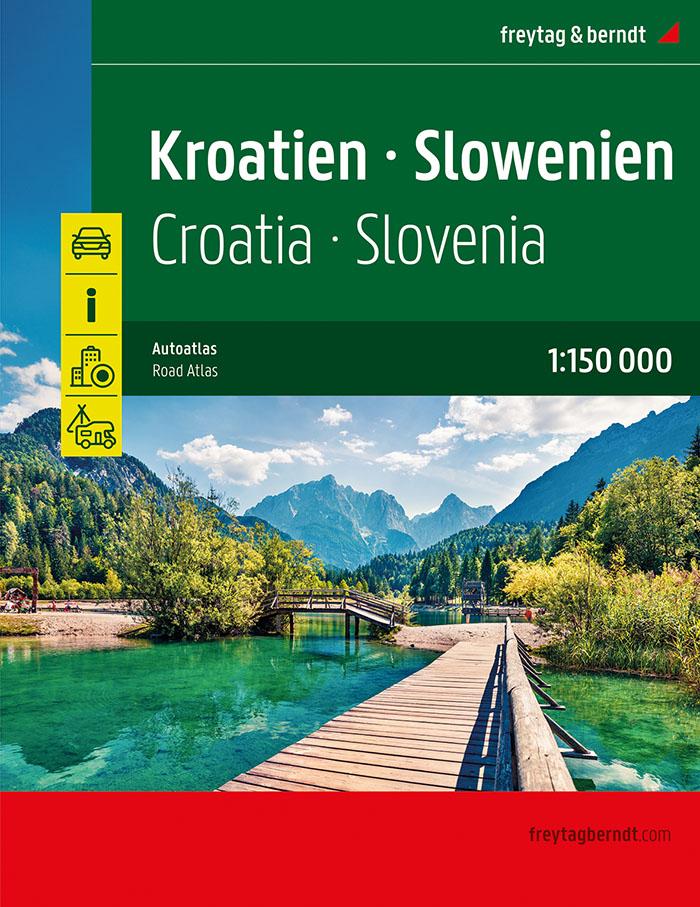 Vorderes Coverbild Kroatien - Slowenien, Autoatlas 1:150.000, freytag & berndt