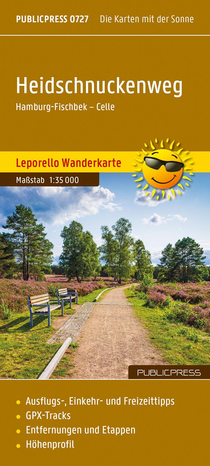 Vorderes Coverbild Heidschnuckenweg, Wanderkarte 1:35.000, Publicpress