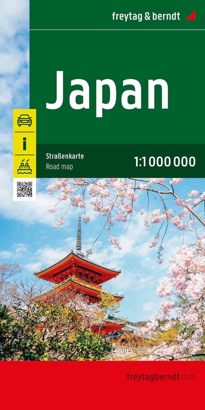 Vorderes Coverbild Japan, Straßenkarte 1:1.000.000, freytag & berndt